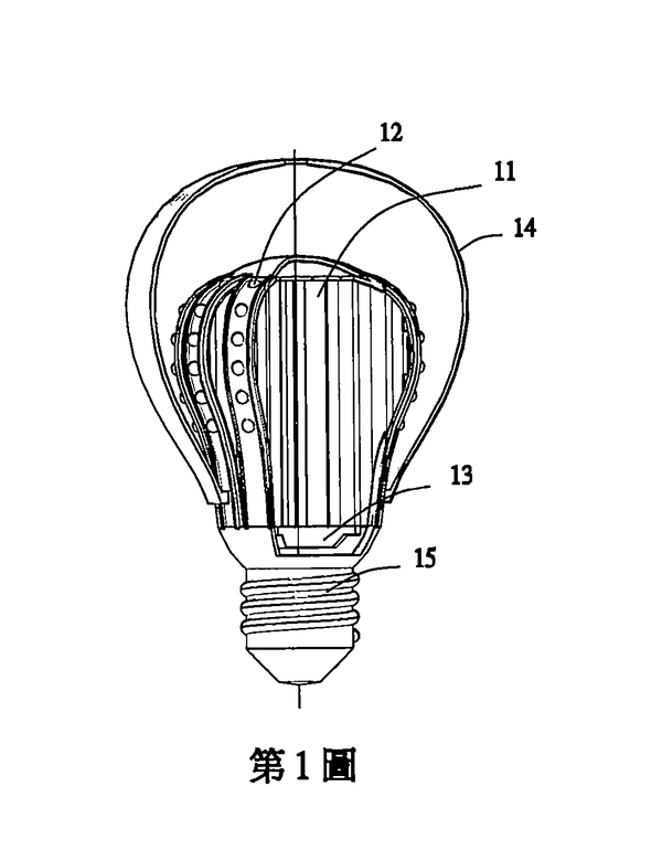 圖例1-發光二極體照明燈的構裝